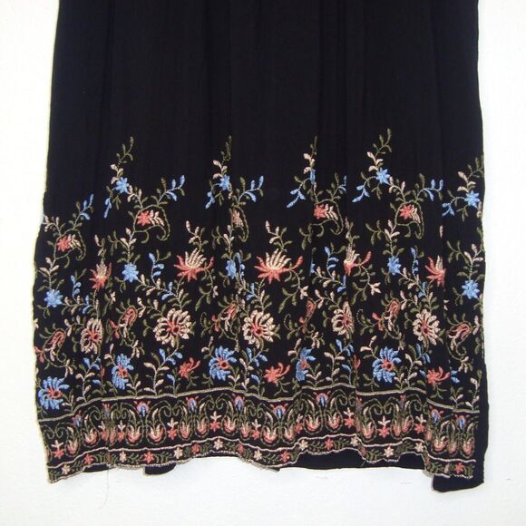 Everleigh Pleated Embroidered Ruffle Trim Sleeveless Dress Size XXL - Picture 4 of 11